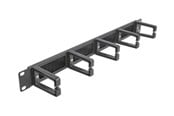 Nätverks tillbehör - DeLOCK Cable Management Brush Strip with 5 hooks - 66490