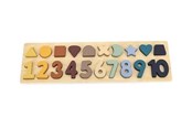 Babyleksaker - Magni Puzzle with numbers and shapes - 3296