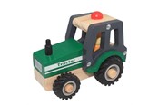 Träleksaker - Magni Wooden Tractor with Rubber Wheels - 3895
