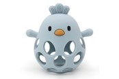 Babyleksaker - Magni Teether ball with duckling in LFGB silicone - Blue - 5632
