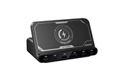 Mobile - Adapters & Chargers - BlitzWolf BW-S27 160W 2xUSB-A 4xUSB-C 15W wireless charger (black) - BW-S27