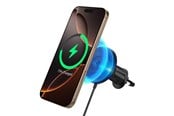 Mobile - Adapters & Chargers - Spigen OneTap Pro 4 MagSafe Car Mount Charger - black - Wireless / AirVent Hook - ACP08543