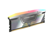 RAM - Corsair Vengeance RGB DDR5-8000 - 48GB - CUDIMM för Intel - CL38 - Dual Channel (2 pcs) - Intel XMP - Silver med RGB - CMHC48GX5M2X8000C38