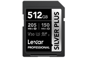 Flashram & USB Flash Drives - Lexar Professional SILVER PLUS SDXC - 205MB/s - 512GB - LSDSIPL512G-BNNNG