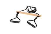 Utomhuslek - Small Foot - Wooden Trapeze Swing with Gymnastics Rings Black Line - 12409