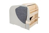 Barnrummet - Small Foot Wooden Toy Box Elephant on Wheels with Seat - 12423