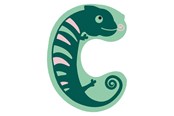 Kreativa spel - Small Foot - Wooden Animal Children's Letter - C - 12510