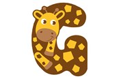 Kreativa spel - Small Foot - Wooden Animal Children's Letter - G - 12514