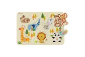 Babyleksaker - Classic World Wooden Knob Puzzle Wild Animals 7 pcs. - 3617