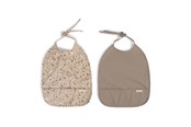 Babyvård - Filibabba Bib with ties 2-pack -   Little Wonders + Warm Gre - FI-03340