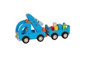 Träleksaker - Goki Wooden Tow Truck with Trailer - 55875