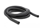 Nätverks tillbehör - DeLOCK Braided Sleeve self-closing 2m x 19mm black - 18855