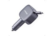 Mobile - Adapters & Chargers - Anker Nano Car Charger (75W USB-C Port Built-In Retractable USB-C Cable) - Grey - A27380A2