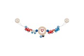 Babyleksaker - Goki Wooden Stroller Chain Cars with Clips - 65197