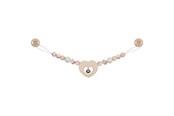 Babyleksaker - Goki Wooden Stroller Chain Heart with Clips - 65218
