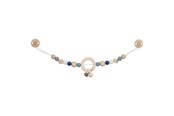 Babyleksaker - Goki Wooden Stroller Chain Star Blue with Clips - 65250