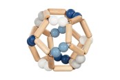Babyleksaker - Goki Wooden Gripping Ring Elastic Ball Blue - 65345