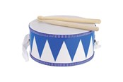 Träleksaker - Goki Wooden Drum with Sticks Blue/White - 61898
