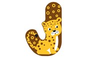 Kreativa spel - Small Foot - Wooden Animal Children's Letter - J - 12517