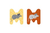 Kreativa spel - Small Foot - Wooden Animal Children's Letter - M - 12520