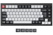 Tangentbord - Keychron Q1 HE 75% Knob Wireless Tri-Mode Gateron 2.0 Nebula Magnetic Carbon Black - ND - Gaming Tangentbord - Nordisk - Svart - Q1H-M1-BO