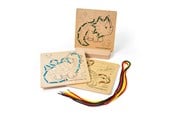 Babyleksaker - Bigjigs Threading on Number Dinosaur Wood - 34048