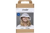 Konst- och hantverksmaterial - Creativ Company Craft Kit Crochet - Chunky Bucket Hat - Blue/Light Natural/Yellow - 977646