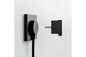 Switch-enheter - NORM F Platt Stickpropp, Matt Svart (Schuko-standard) - 43022