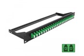 Nätverks tillbehör - DeLOCK 19″ Fibre Patch Panel 24 port LC Duplex green - 43387
