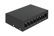 Nätverks tillbehör - DeLOCK Keystone Patch Panel 8-Port Black - 43413