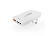 Mobile - Adapters & Chargers - Hama GaN Charger 65W 2x USB-C 1x USB-A White - 00201976