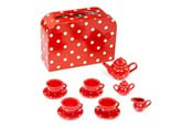 Lekkök och tillbehör - Bigjigs Porcelain Tea Set in Storage Case 12 pcs. - BJ613