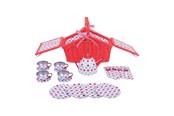 Lekkök och tillbehör - Bigjigs Tea Set in Red Storage Basket - BJ630