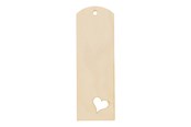 Hobby Tillbehör - Playwood - Bookmark with Heart Shape Plywood - sl199