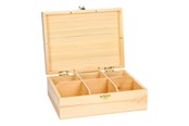 Konst- och hantverksmaterial - Playwood - Decorate your own Wooden Tea Chest 6 compartments - SL012