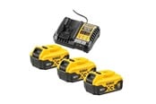 Akku & Charger - Dewalt DCB1104P3-QW 18V XR 5Ah Triple Battery Starter Kit - DCB1104P3-QW