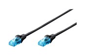 Nätverkskabel - DIGITUS Professional patch cable - 25 cm - black - Svart - 0.25m - DK-1512-0025/BL