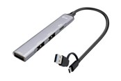 USB Hub - I-Tec Hub - USB-C/USB-A metal - 4-Port - USB 3.0 USB Hub - 4 porte - Grey - CAHUBMETALMINI4