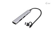 USB Hub - I-Tec CAHUBMETALMINI4 USB-C/USB-A Metal HUB 1x USB-C + 3x USB-A 2.0 USB Hub - 4 porte - Grey - CAHUBMETALMINI4