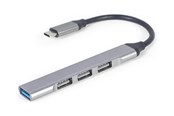 USB Hub - Gembird - hub - USB Type-C silver - 4 ports USB Hub - 4 porte - Silver - UHB-CM-U3P1U2P3-03