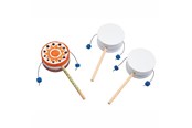 Kreativa spel - Colorations - Decorate your own Monkey Drum Set of 12 - SPINDRUM