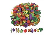 Kreativa spel - Colorations - Self-adhesive Foam Fruit and Vegetable Stickers 500pcs. - CHSAFVFO