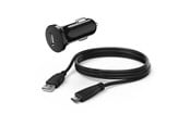 Mobile - Adapters & Chargers - Hama Car Charger with USB-C Cable for Nintendo Switch - Black - 00054683