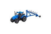 Leksaksbil - Cavallino Toys - Cavallino Tractor with Plow Blue Scale 1:32 - 1264FM04