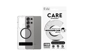 Mobile - Covers & Cases - CARE by PanzerGlass Feature Case Transparent w. Black Kickstand & QI Compatible Samsung Galaxy S25 Ultra - CRRFBKQG38488