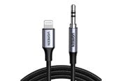 Ljudkabel - UGREEN Lightning To 3.5mm Aux Cable Aluminum Shell With Braided 1m (Black) - 70509-UG