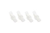 Kabel sleeve - DUTZO Kabelhållare med krok - 4-pack - Vit - DCORDHOOKWHT