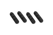 Kabel sleeve - DUTZO Kabelhållare - 3 hål - förpackning med 4 stycken - svart - DCORDHOL3BLK
