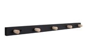 Verktygslådor & lagringssystem - Home>it coat rack with 5 hooks 50 cm black/natural hook beech - 12296