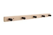 Verktygslådor & lagringssystem - Home>it coat rack with 5 hooks 50 cm natural/black hook beech - 12294